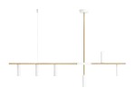 Lampa wisząca 6-punktowa TREVO 6 WHITE BRASS biały/mosiądz