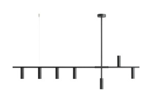 Lampa wisząca 7-punktowa TREVO 7 ALL BLACK czarny