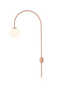 Kinkiet 1-punktowy nowoczesny UNA CORAL koralowy