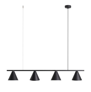 Lampa wisząca 4-punktowa nowoczesna FORM 4 BLACK czarny
