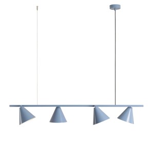 Lampa wisząca 4-punktowa nowoczesna FORM 4 DUSTY BLUE niebieski