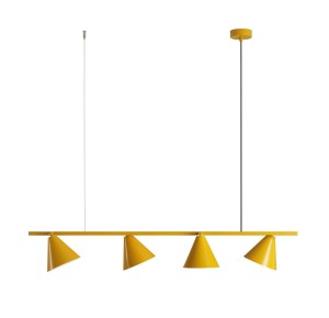 Lampa wisząca 4-punktowa nowoczesna FORM 4 MUSTARD żółty musztardowy