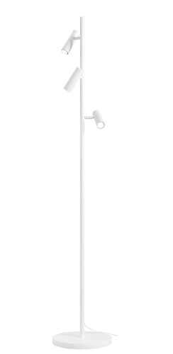 Lampa podłogowa 3-punktowa nowoczesna TREVO ALL WHITE biały