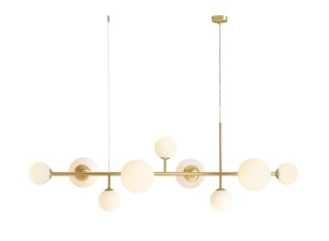Lampa wisząca 9-punktowa DIONE 9 BRASS mosiądz