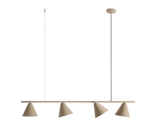 Lampa wisząca 4-punktowa nowoczesna FORM 4 BEIGE beżowy