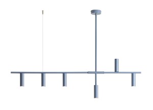 Lampa wisząca 6-punktowa TREVO 6 DUSTY BLUE niebieski