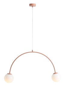 Lampa wisząca 2-punktowa nowoczesna UNA 2 CORAL koralowy