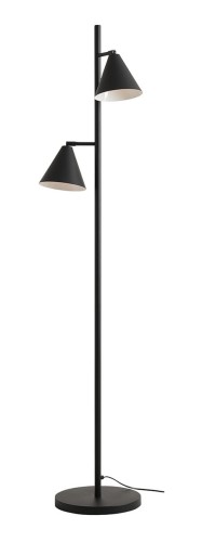 Lampa podłogowa nowoczesna 2-punktowa FORM 2 BLACK czarny