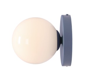 Kinkiet 1-punktowy z mlecznym kloszem BALL II DUSTY BLUE S niebieski