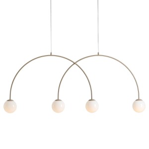 Lampa wisząca 4-punktowa nowoczesna UNA 4 BEIGE L beżowy