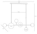Lampa wisząca 6-punktowa DIONE 6 BLACK (LISTWA) czarny
