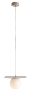 Lampa wisząca 1-punktowa z mlecznym kloszem LOOP BEIGE S beżowy