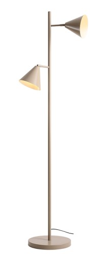Lampa podłogowa nowoczesna 2-punktowa FORM 2 BEIGE beżowy
