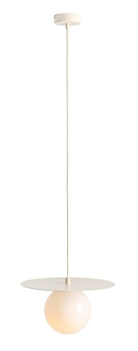 Lampa wisząca 1-punktowa z mlecznym kloszem LOOP CREAM S kremowy
