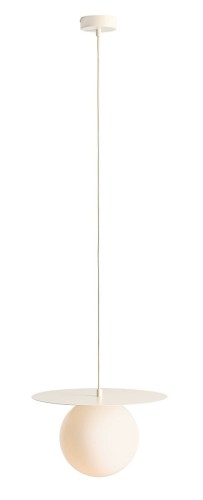 Lampa wisząca 1-punktowa z mlecznym kloszem LOOP CREAM M kremowy