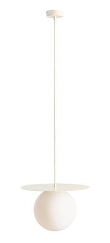 Lampa wisząca 1-punktowa z mlecznym kloszem LOOP CREAM L kremowy