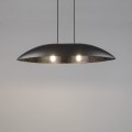 Lampa wisząca z kompozytu mineralnego Gondola M srebrny/czarny