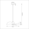 Lampa wisząca kompozytowa Kapello M biały/miedź 55cm