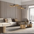 Lampa wisząca kompozytowa Kapello L czarny/złoty 76cm