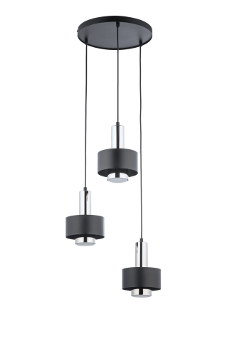 Lampa wisząca RIF LUX 3 KOŁO czarny/srebrny