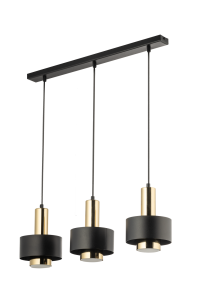 Lampa wisząca RIF LUX 3 czarny/złoty