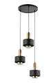 Lampa wisząca RIF LUX 3 KOŁO czarny/złoty