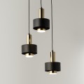 Lampa wisząca RIF LUX 3 KOŁO czarny/złoty