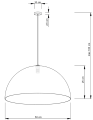 SFERA 50 ZŁOTY lampa wisząca