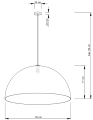 SFERA 35 CZARNY/MIEDZIANY lampa wisząca