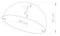 Sfera 90 plafon czarny/złoty