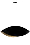 Lampa wisząca nowoczesna SONA czarny/złoty
