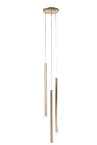 Lampa wisząca SOPEL PREMIUM 3 KOŁO złoty szczotkowany