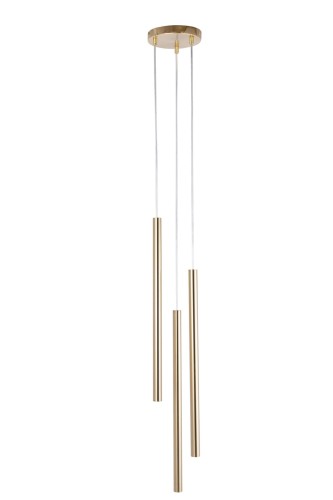 Lampa wisząca SOPEL PREMIUM 3 KOŁO złoty szczotkowany