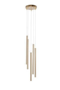 Lampa wisząca SOPEL PREMIUM 5 KOŁO złoty szczotkowany