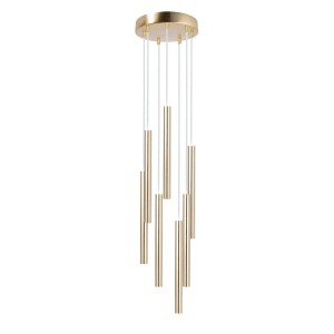 Lampa wisząca SOPEL PREMIUM 7 KOŁO złoty szczotkowany