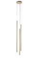 Lampa wisząca SOPEL PREMIUM 3 KOŁO długi złoty szczotkowany