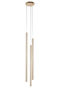 Lampa wisząca SOPEL PREMIUM 3 KOŁO długi złoty szczotkowany
