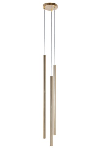 Lampa wisząca SOPEL PREMIUM 3 KOŁO długi złoty szczotkowany