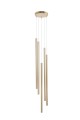 Lampa wisząca SOPEL PREMIUM 5 KOŁO długi złoty szczotkowany