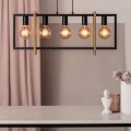 EDEN 5 lampa wisząca czarny/złoty