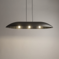 Lampa wisząca z kompozytu mineralnego Gondola L srebrny/czarny
