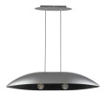 Lampa wisząca z kompozytu mineralnego Gondola M srebrny/czarny