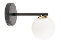 Kinkiet z mlecznym kloszem Piano czarny