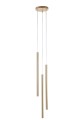Lampa wisząca SOPEL PREMIUM 3 KOŁO złoty szczotkowany