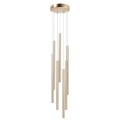 Lampa wisząca SOPEL PREMIUM 7 KOŁO długi złoty szczotkowany