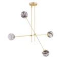 Lampa wisząca 4-punktowa ABSOS marmurek/mosiądz