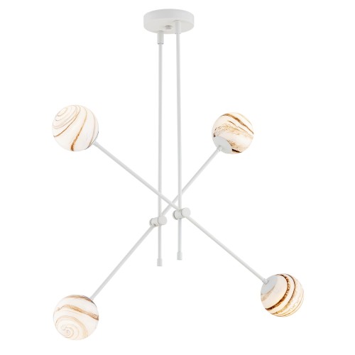 Lampa wisząca 4-punktowa ABSOS marmurek/kremowy