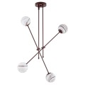 Lampa wisząca 4-punktowa ABSOS marmurek/czekoladowy