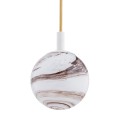 Lampa wisząca (mała) ALMIROS marmurek biało-brązowy/kremowy