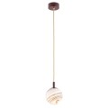 Lampa wisząca (mała) ALMIROS marmurek biało-brązowy/czekoladowy